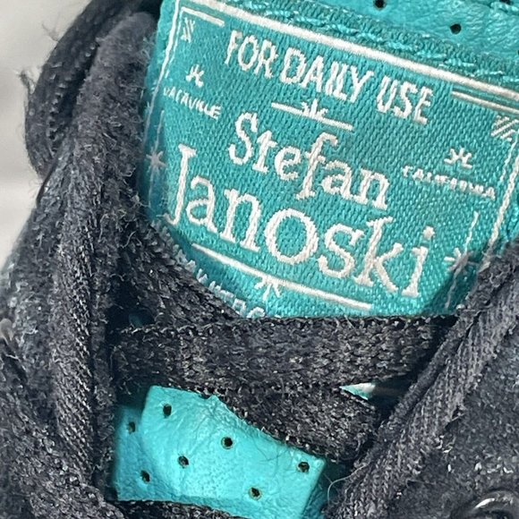 Nike Stefan Janoski GS Black Blue Skate Shoes Boy's Youth Size 4Y - 525104-013 - Picture 2 of 10